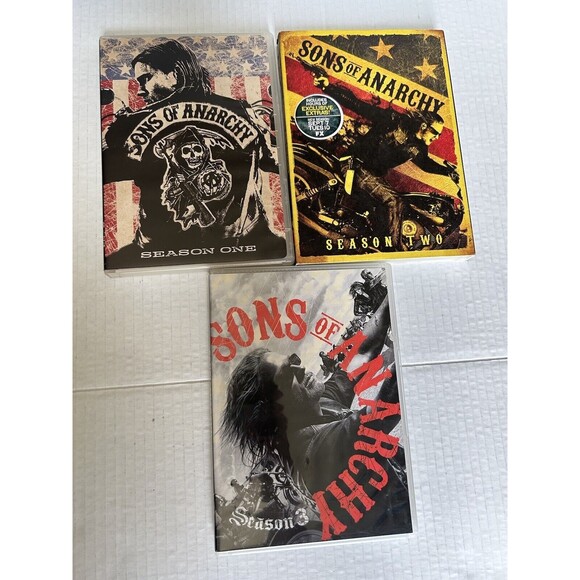 Sons of Anarchy Seasons 1-3 DVD One Two Three Biker Gang Tv Show Mob Family - Picture 1 of 16